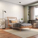 Ver imagem 6 de Cama Solteiro em Madeira Maciça Nordik Marrom/Caramel