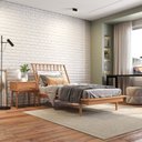Ver imagem 1 de Cama Solteiro em Madeira Maciça Nordik Marrom/Caramel