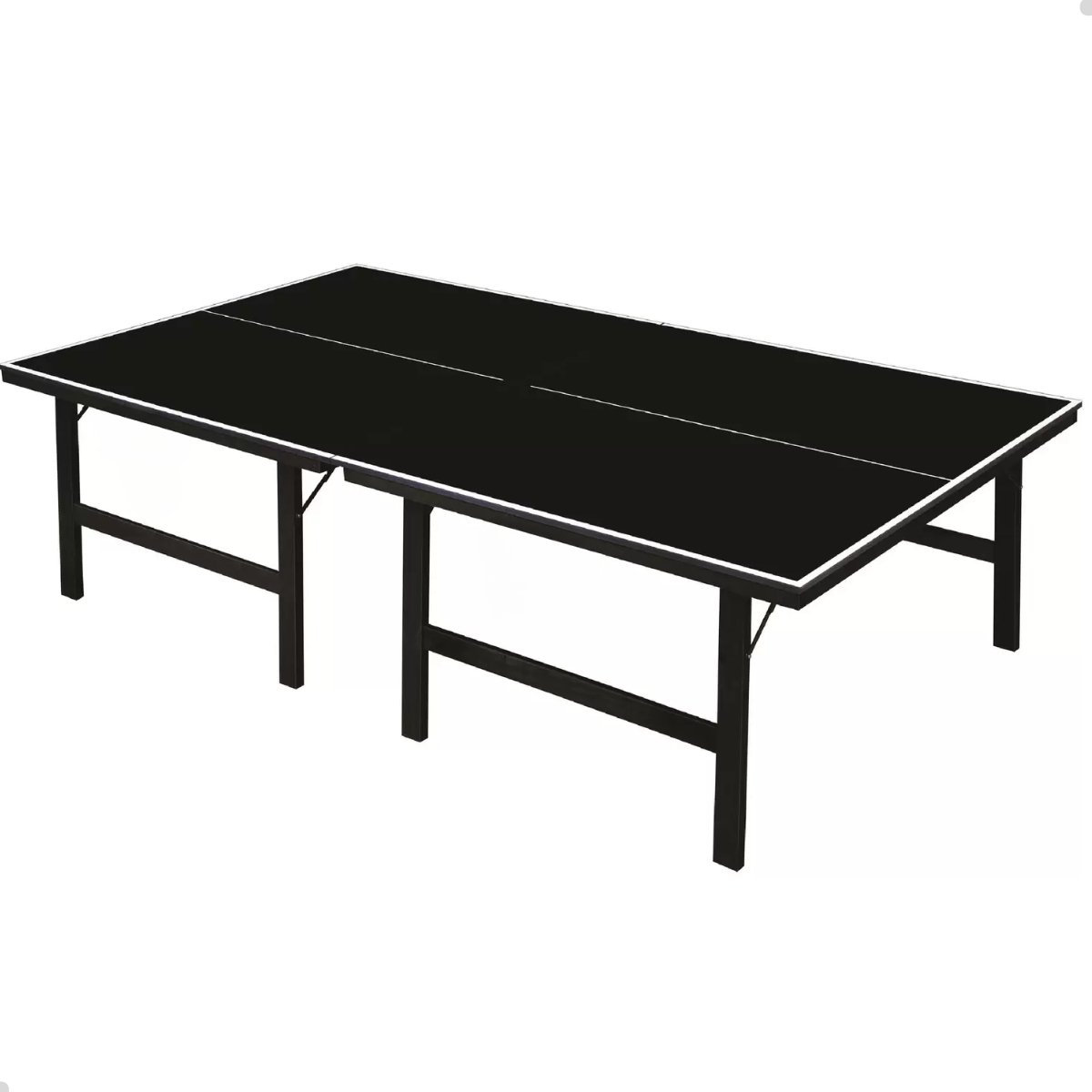 Tenis de Mesa Oficial Ping Pong Mdf 25 Mm Kit Rede Suporte Raquete Sports - Preto - 2