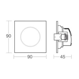 Spot de LED Taschibra Alltop Mr16 Quadrado 5W Bivolt 4000K Luz Neutra - 2
