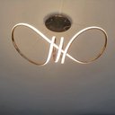 Ver imagem 3 de Lustre Luminaria Pendente Arco Aneis Infinito LED 3 em 1 Decorativa Luxo Moderno Sala Quarto Residen