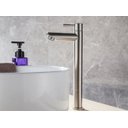 Ver imagem 2 de TORNEIRA PARA BANHEIRO AÇO ESCOVADO BICA ALTA CINZA 304