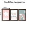 Quadro decorativo infantil sonhe alto nossa menina sem acrílico 40x30 marrom - 2