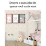 Quadro decorativo infantil sonhe alto nossa menina sem acrílico 40x30 marrom - 8