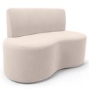 Ver imagem 1 de Sofá 2 Lugares 140cm Orgânico para Sala de Estar Living Larissa L02 Suede Bege - Lyam Decor