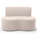Ver imagem 5 de Sofá 2 Lugares 140cm Orgânico para Sala de Estar Living Larissa L02 Suede Bege - Lyam Decor