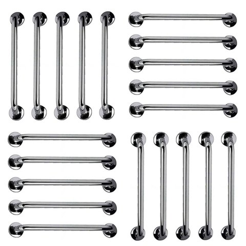 Barra de Apoio Aço Inox 40cm Kit 20 Unidades Banheiro Box Idoso Acessibilidade Deficiente Segurança
