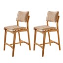 Ver imagem 1 de Conjunto com 2 Banquetas em Madeira Eloá Bege/Milano/Imbuia Marrom