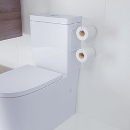Suporte Duplo Papel Higiênico para Caixa Acoplada Aço Branco - Dicarlo - 6