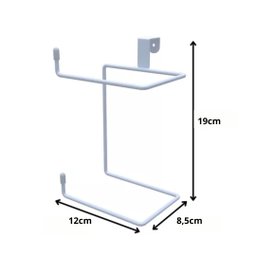 Suporte Duplo Papel Higiênico para Caixa Acoplada Aço Branco - Dicarlo - 4