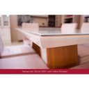 Ver imagem 5 de Mesa de Sala Jantar Adriana Sc82 C/tampo Madeirado Vidro Curvo 180x90cm Nature/off White - Henn