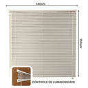 Ver imagem 4 de Persiana Horizontal Pvc 25mm Block Luxo 140larg X 160alt Branca - Quarto/sala/ Escritório/cozinha/la
