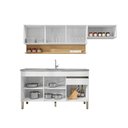 Ver imagem 3 de Kit Cozinha Compacta Line 3 Peças 1 Gaveta MDF Cinza Gris e Branco Supremo Kit'S Paraná