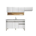 Ver imagem 2 de Kit Cozinha Compacta Line 3 Peças 1 Gaveta MDF Cinza Gris e Branco Supremo Kit'S Paraná