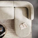 Ver imagem 6 de Sofá Modular Sala de Estar Decoração Luxo 265cm Lado Esquerdo Linho Celinne Luxuoso
