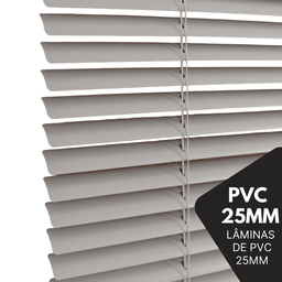 Persiana Horizontal Pvc 25mm Block Luxo 160larg X 160alt Cinza - Quarto/sala/ Escritório/cozinha/lav - 7