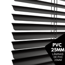 Ver imagem 7 de Persiana Horizontal Pvc 25mm Block Luxo 120larg X 160alt Preta - Quarto/sala/ Escritório/cozinha/la