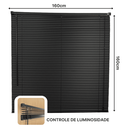 Ver imagem 4 de Persiana Horizontal Pvc 25mm Block Luxo 160larg X 160alt Preta - Quarto/sala/ Escritório/cozinha/lav