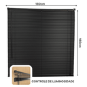 Ver imagem 4 de Persiana Horizontal Pvc 25mm Block Luxo 180larg X 160alt Preta - Quarto/sala/ Escritório/cozinha/lav