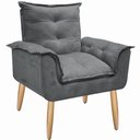 Ver imagem 4 de Kit 2 Poltronas Decorativas Opala Suede Cinza Smf Decor