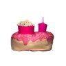 Almofada Porta Pipoca Solteiro Donuts:Rosa - 1