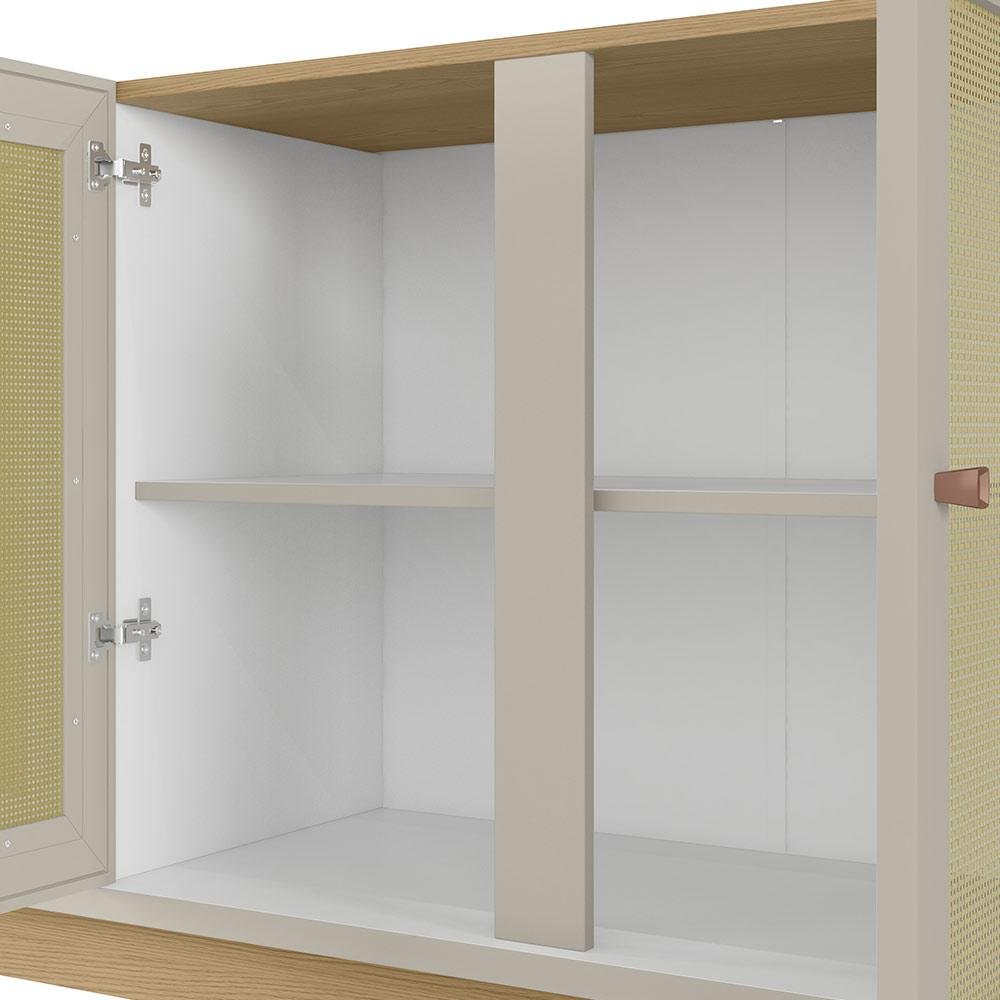 Aparador Buffet Retro Carvalho Off White Linea Brasil - 4