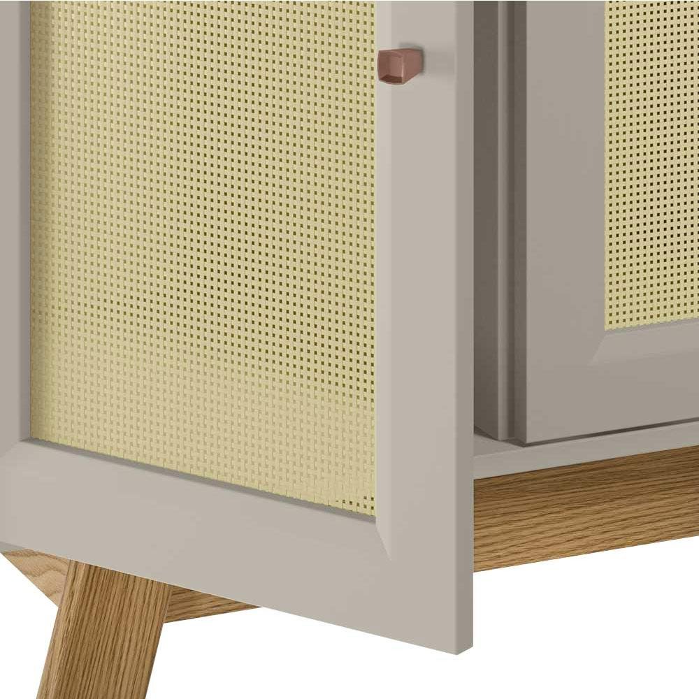 Aparador Buffet Retro Carvalho Off White Linea Brasil - 3