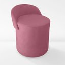 Ver imagem 2 de Puff Banco Orgânico Encosto Redondo Sala Estar Quarto Suede:Rose