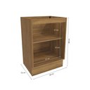 Ver imagem 5 de Balcão Celeste Kappesberg 100% Mdf 1 Porta Nogueira/azul 60cm