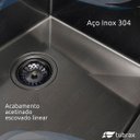 Ver imagem 5 de Cuba Gourmet Cozinha Preta Inox 304 Com Válvula - Tubrax