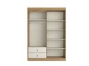 Ver imagem 4 de Guarda Roupa Solteiro 3 Portas e 2 Gavetas Aspen 220 x 156cm Yescasa Marrom Capuccino/Off White