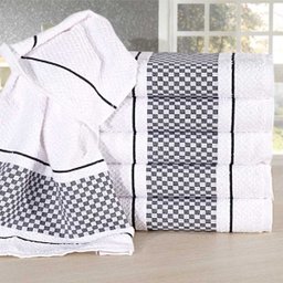Pano de Copa Felpudo Jacquard para Bordar Vitória 45x70Cm:Preto - 1