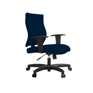 Cadeira de Escritório Giratória Base Preta Diretor Infinity Star Martiflex Azul Escuro