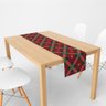 Trilho de Mesa de Natal Xadrez Vermelho 1.45m x 45cm Único - 3