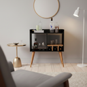 Ver imagem 1 de Aparador Mini Adega 2 em 1 Nichos P/ Vinhos Prateleiras Mdf