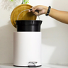 Lixeira Branca C/pedal Tampa de Bambu 5l Inox Banheiro Wincy - 11
