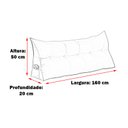 Ver imagem 4 de Almofada de Apoio para Cabeceira 160cm Suede Várias Cores - Estopar Suede Marrom