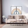 Quadros Decorativos Arco Irís Moldura Sem Vidro - Branca - 3