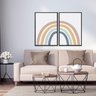 Quadros Decorativos Arco Irís Moldura Sem Vidro - Branca - 2