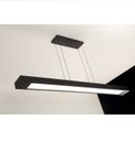 Ver imagem 2 de Luminária Pendente Retangular 125cm Preto + 2 Lâmpada TuboLED 18w - Branco Frio 6500k