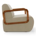 Ver imagem 6 de Poltrona Decorativa Orgânica Living Kavya Veludo Bege - Desk Design