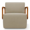 Ver imagem 5 de Poltrona Decorativa Orgânica Living Kavya Veludo Bege - Desk Design