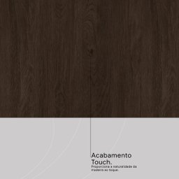 Guarda Roupa Solteiro 3 Portas e 1 Gaveta Prince - Ébano Touch - 5