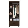 Guarda Roupa Solteiro 3 Portas e 1 Gaveta Prince - Ébano Touch - 3