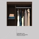 Ver imagem 7 de Guarda Roupa Solteiro 3 Portas e 1 Gaveta Prince - Ébano Touch