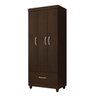 Guarda Roupa Solteiro 3 Portas e 1 Gaveta Prince - Ébano Touch - 9