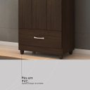 Ver mais imagens de Guarda Roupa Solteiro 3 Portas e 1 Gaveta Prince - Ébano Touch