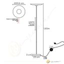 Ver mais imagens de Coluna Dot Led Luminária de Chão Piso 3000k Algodão 12w 1,65m Alumínio Bivolt