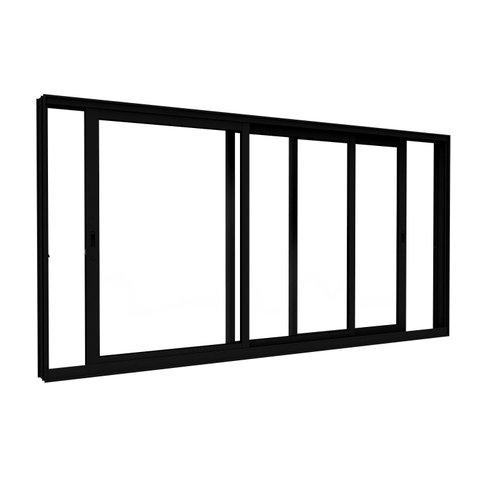 Janela de Alumínio de Correr 3 Folhas Móveis 120x150cm Lucasa Eccellente