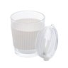 Copo De Vidro Com Cinta Em Silicone Branco 350Ml - Wolff - 5